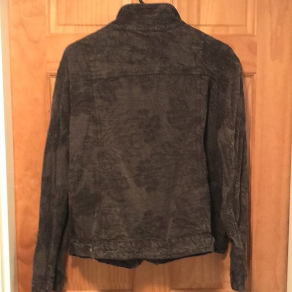 Chico’s Chocolate Brown Jean Style Jacket with Textured Quilt Stitching - Picture 2 of 9